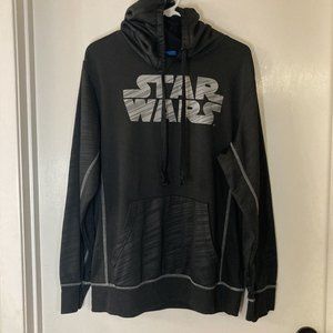 Star Wars Mens Official Hoodie Black- Size L Large Lucasfilm Fleece Lined
